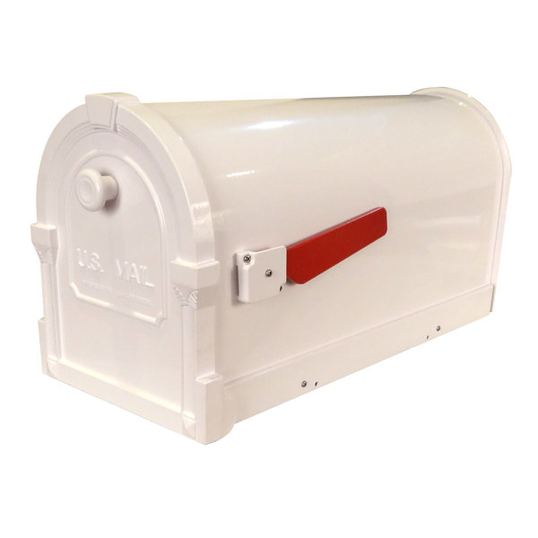 Special Lite Products Savannah Post Mounted Mailbox with Rain Overhang